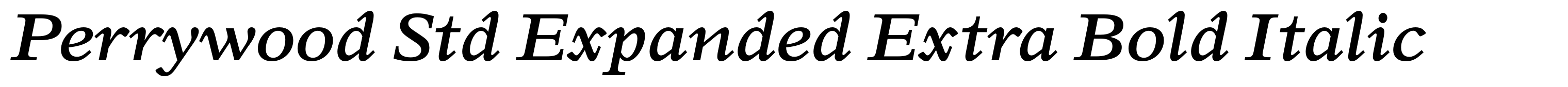 Perrywood Std Expanded Extra Bold Italic
